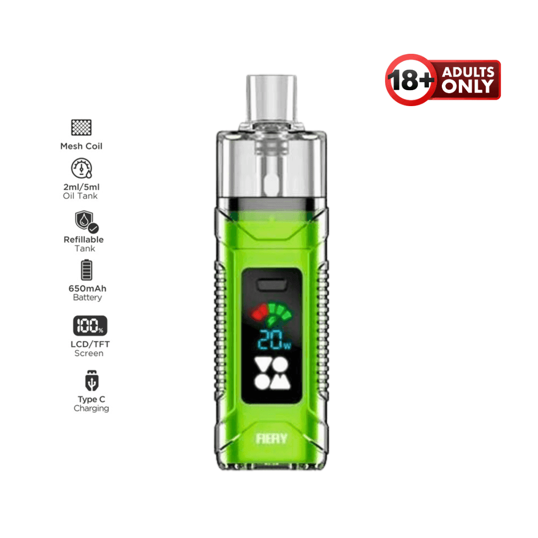 Voom Fiery Open Pod Kit - Green - EdenVape24